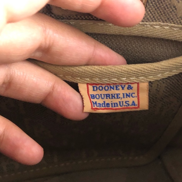 Dooney & Bourke Signature Logo Canvas/Leather Tassel Bag - Picture 10 of 16